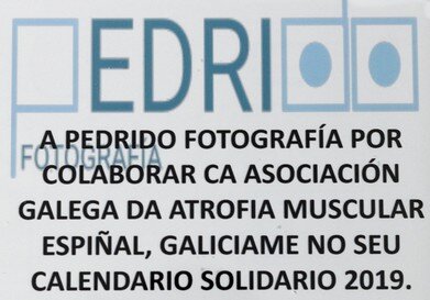 Calendario solidario por Pedrido Fotografía